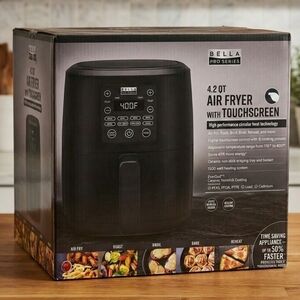 Abella Pro Series Black Air Fryer with Touchscreen